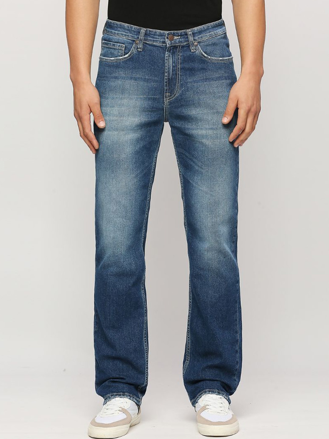 

Pepe Jeans Men Relaxed Fit Mid-Rise Heavy Fade Stretchable Jeans, Blue