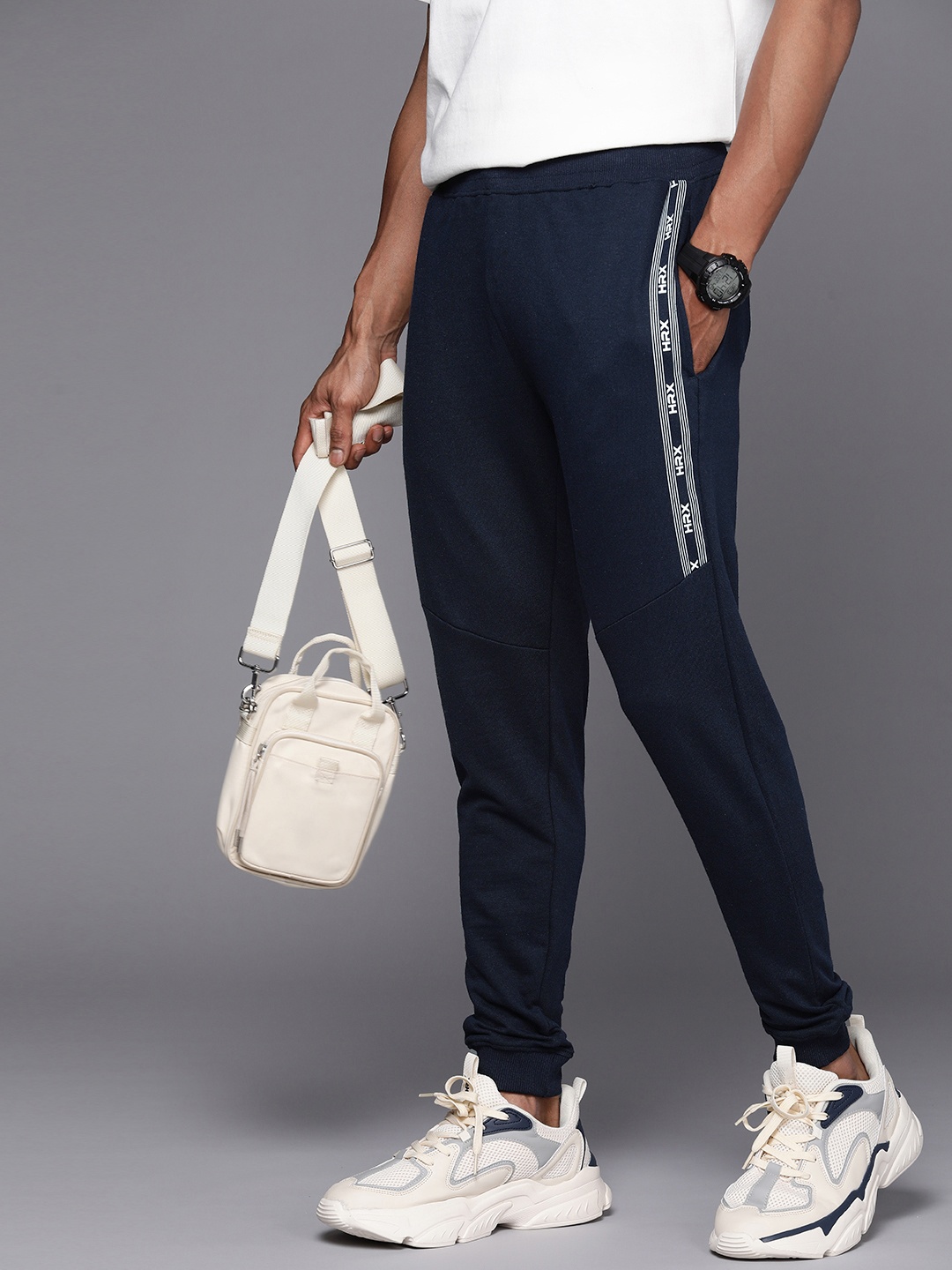 

HRX by Hrithik Roshan Men Typography Regular Fit Track Pants, Blue