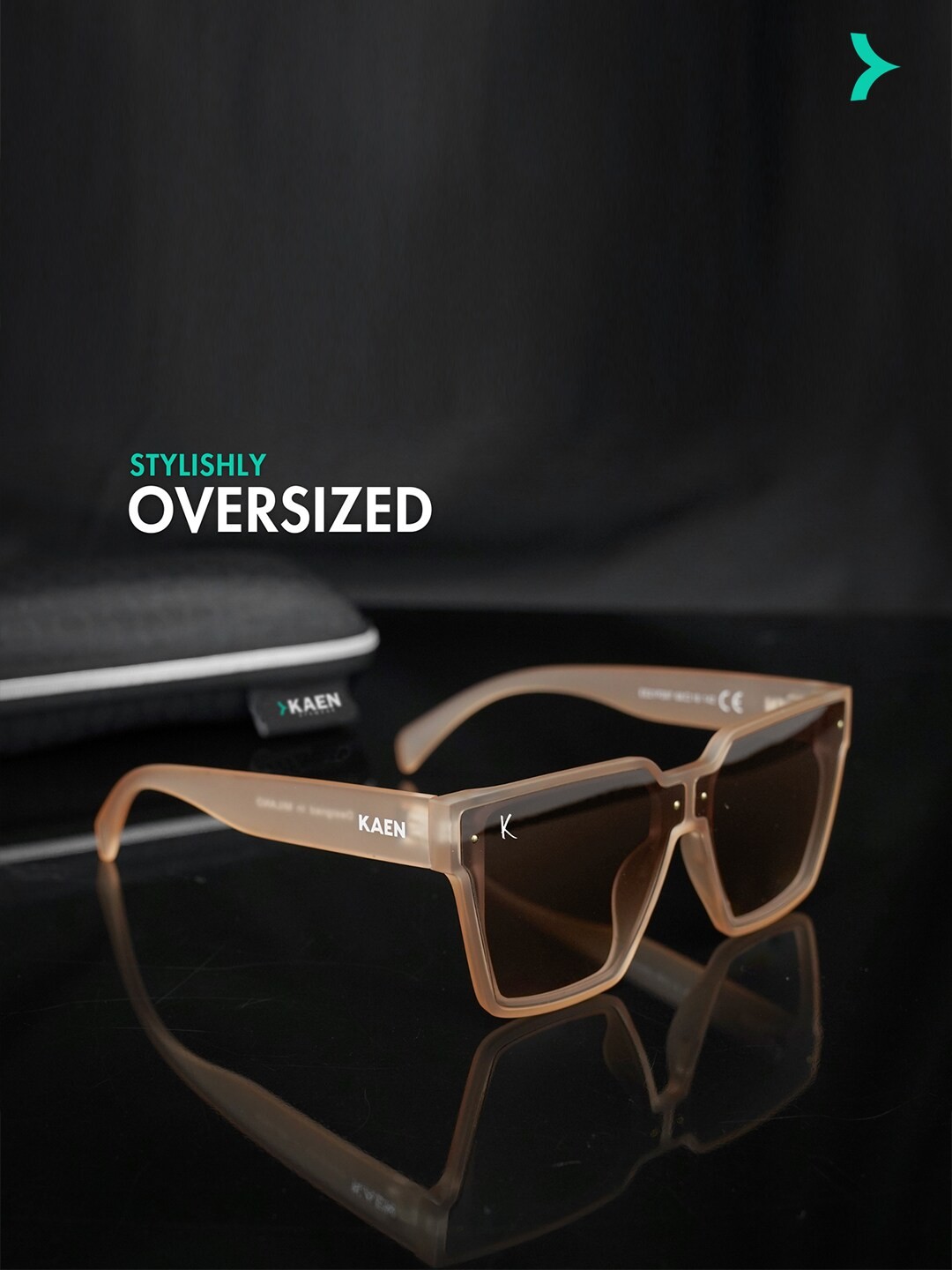 

KAEN EYEWEAR Women Oversized Sunglasses With UV Protected Lens KASRosa, Brown