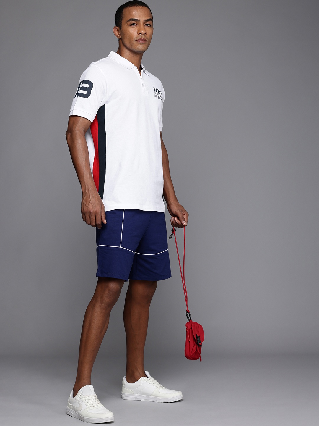 

HRX by Hrithik Roshan Men Self Design Polo Collar T-shirt, White