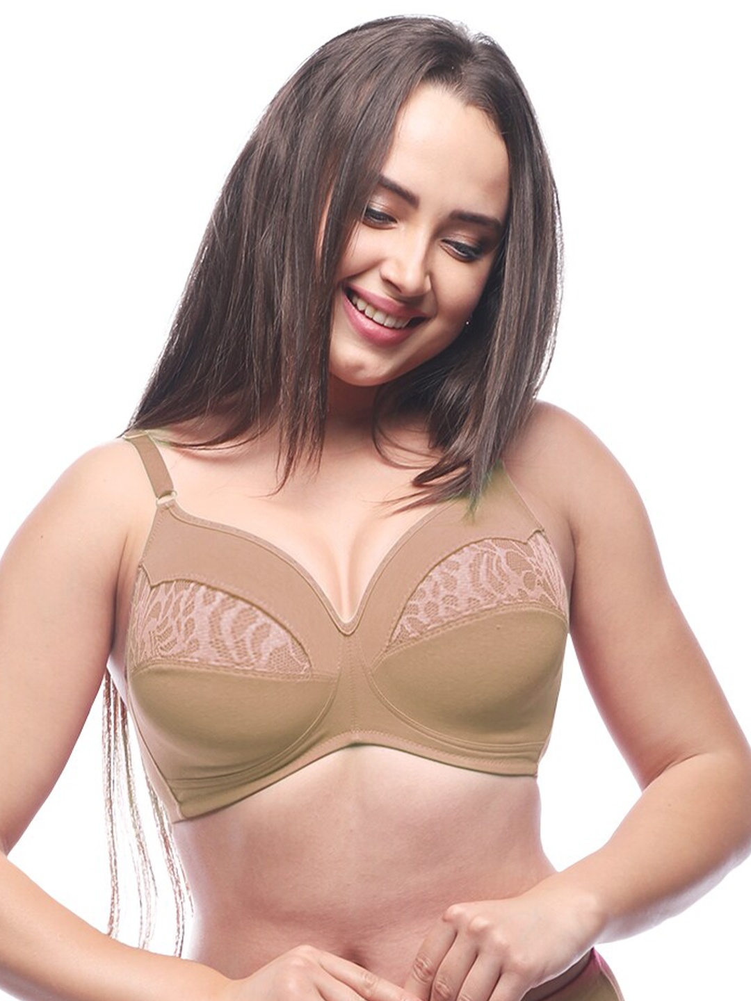 

Lovable Full Coverage Non Padded Cotton Everyday Bra With All Day Comfort, Beige