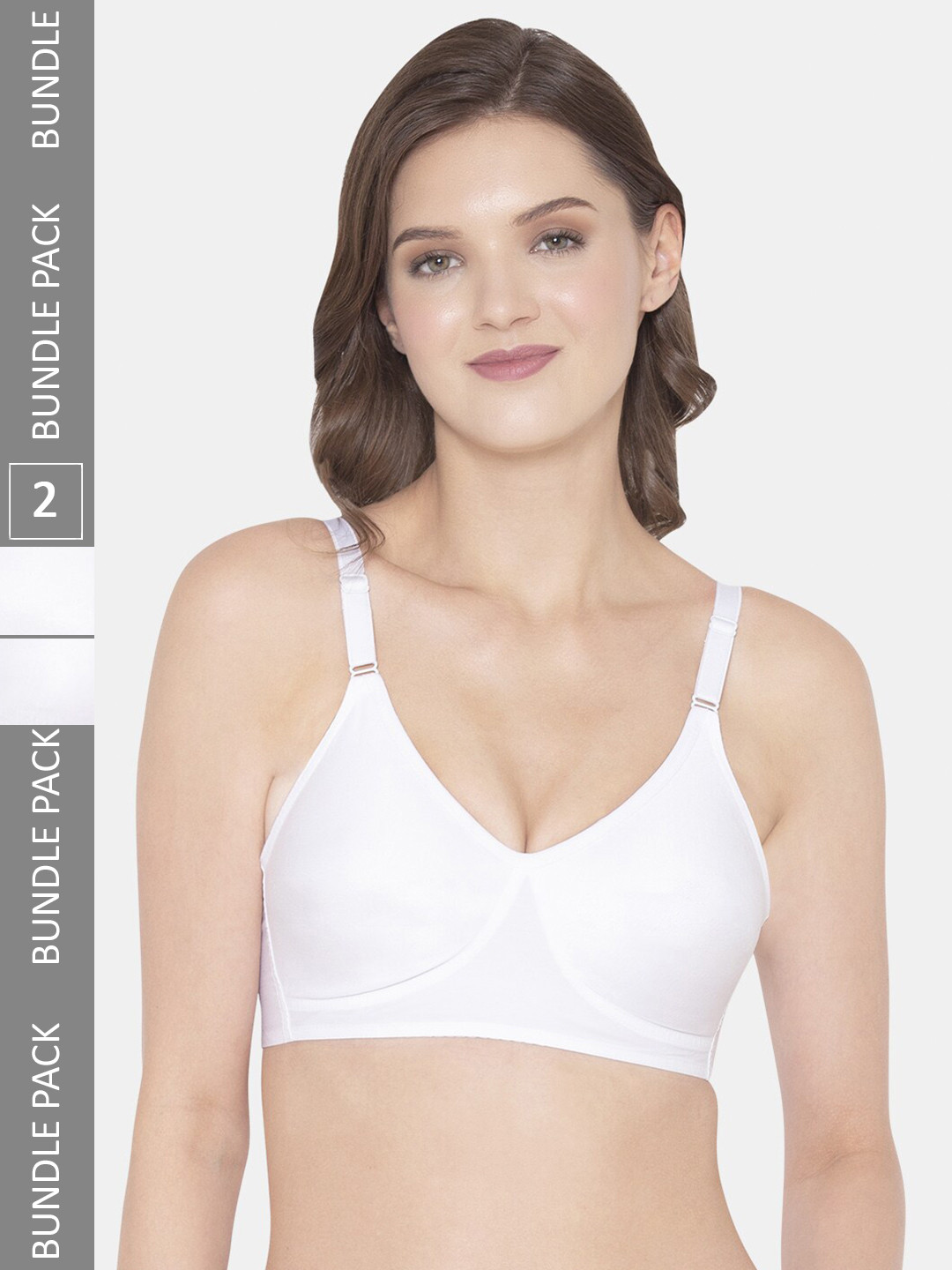 

Souminie Pack Of 2 Full Coverage All Day Comfort Cotton Bra, White