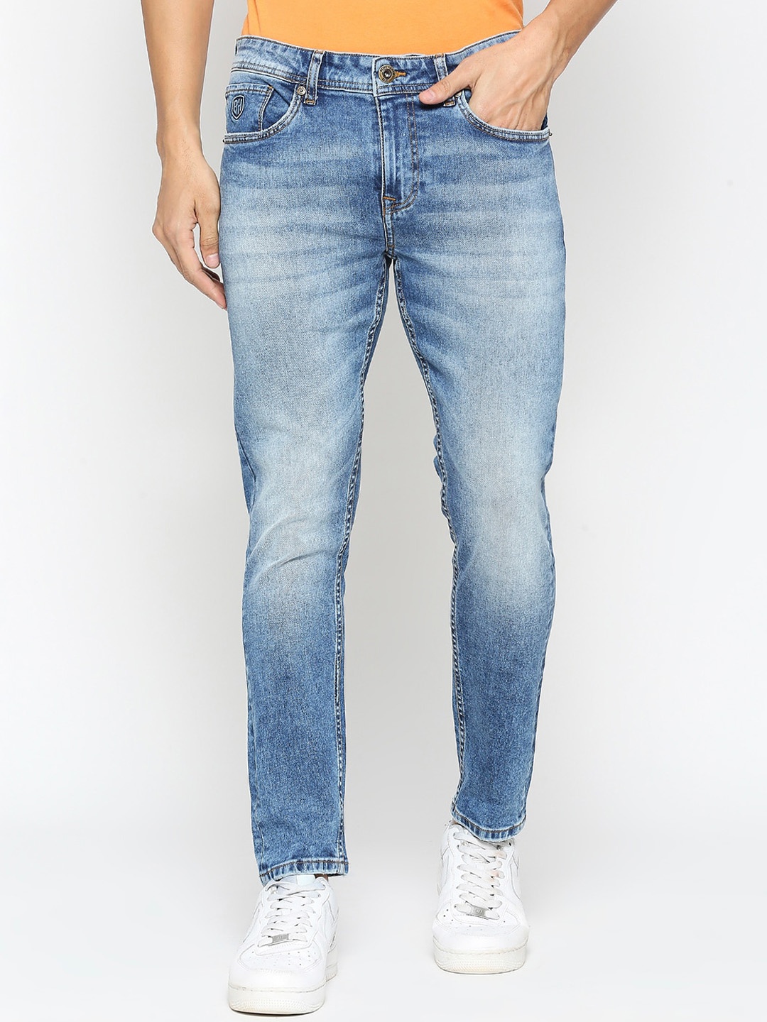 

Being Human Men Clean Look Mid Rise Heavy Fade Jeans, Blue