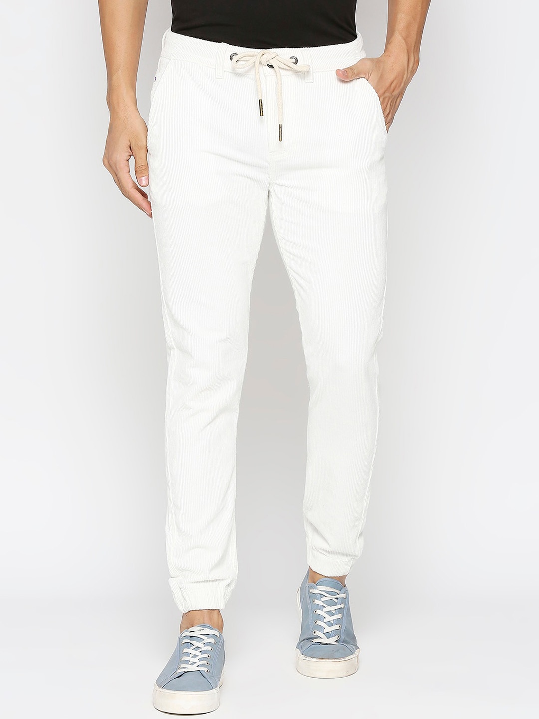 

Being Human Men Clean Look Mid-Rise Jogger, White