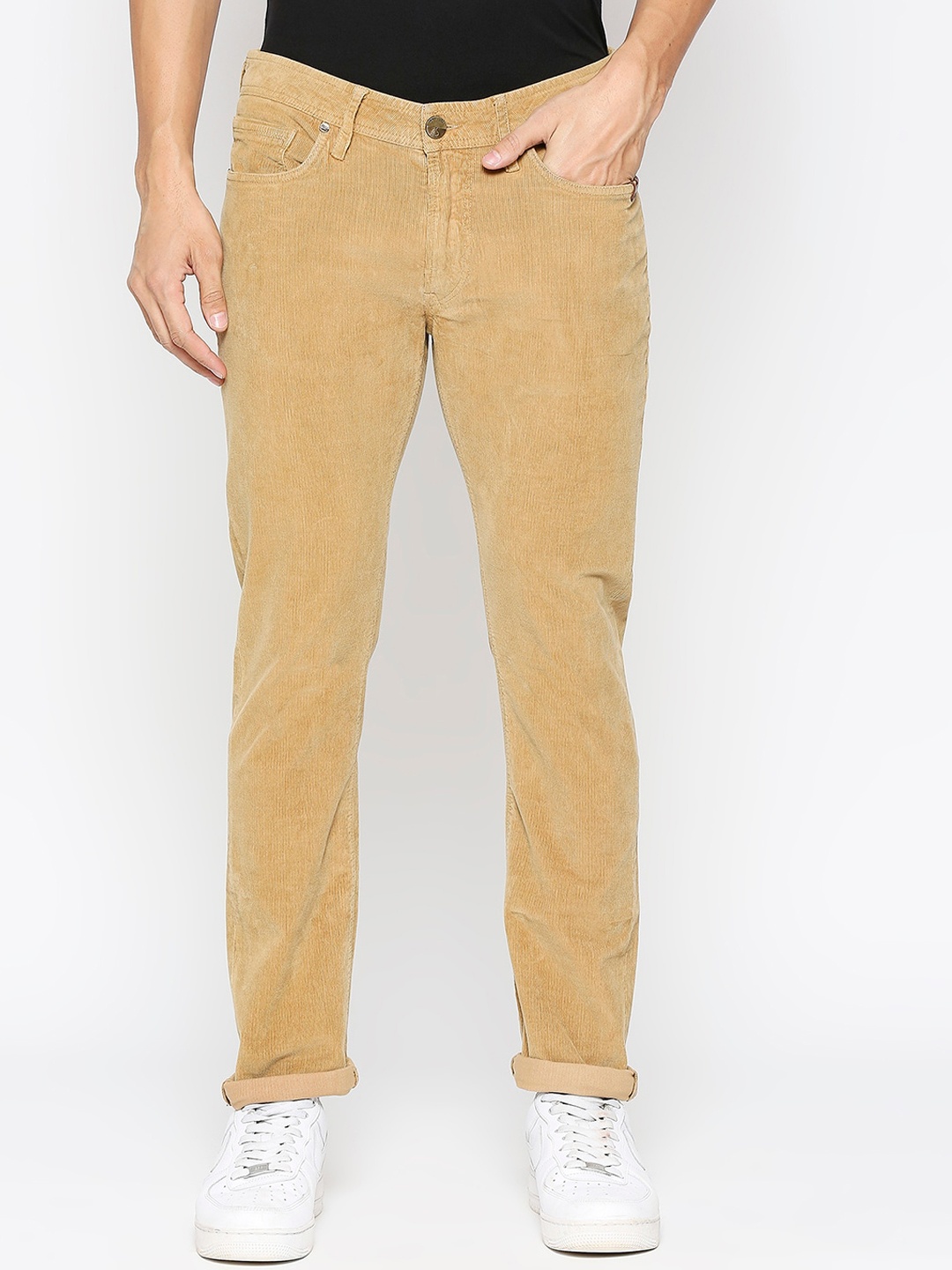 

Being Human Men Clean Look Mid Rise Coloured Jeans, Mustard