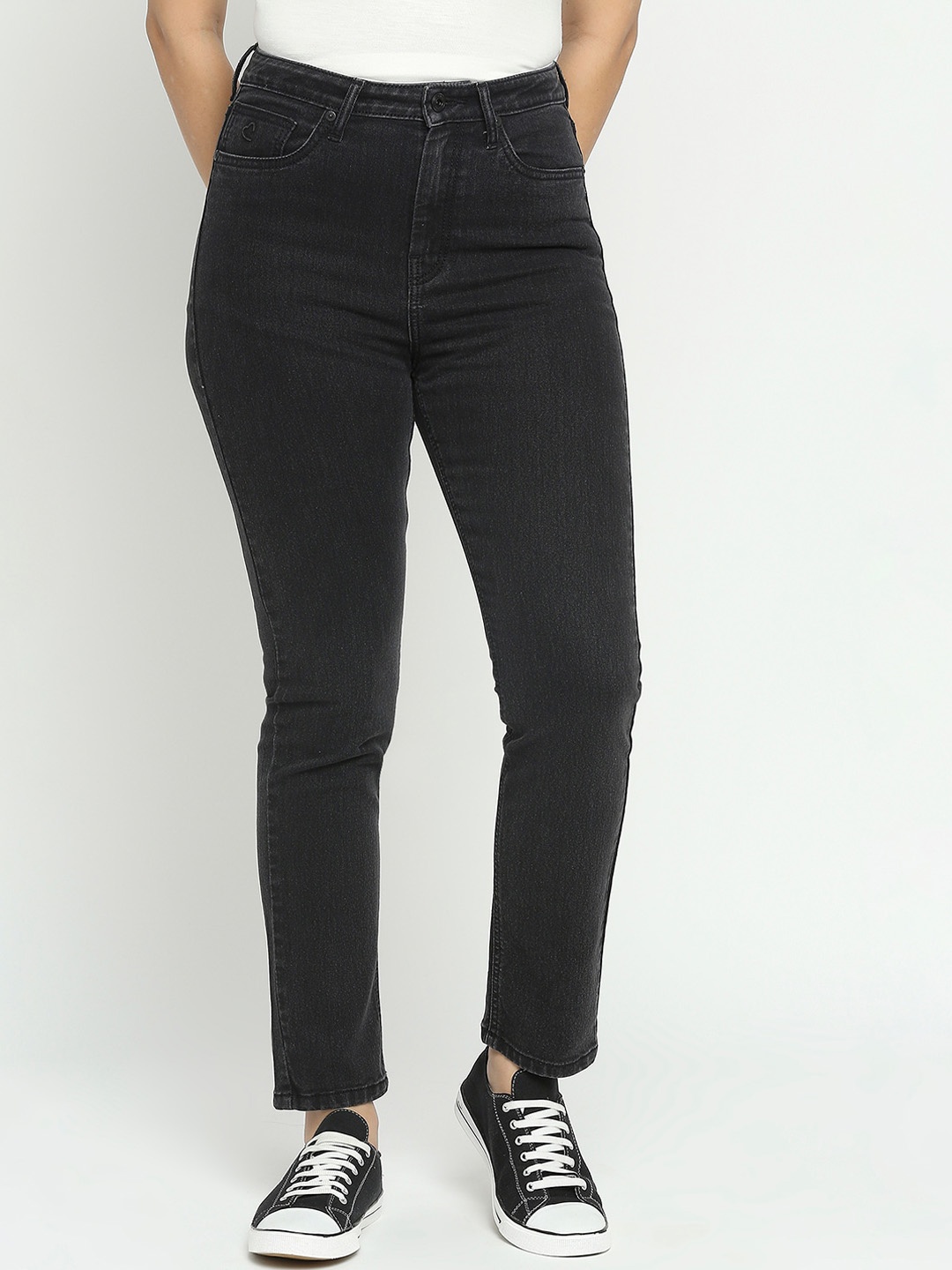 

Being Human Women Mid-Rise Clean Look Skinny Fit Jeans, Black