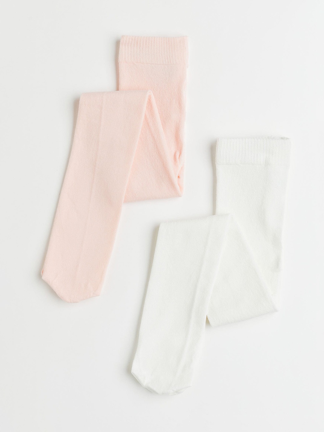 

H&M Infant Girls 2-Pack Fine-Knit Tights, Pink