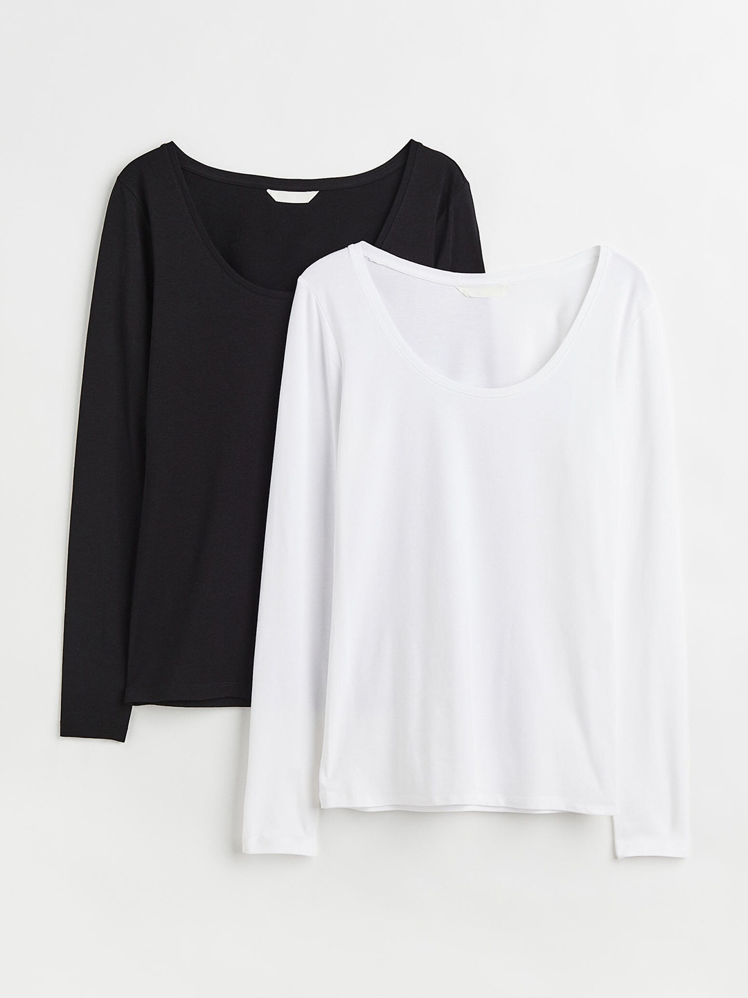 

H&M 2-Pack Jersey Tops, Black