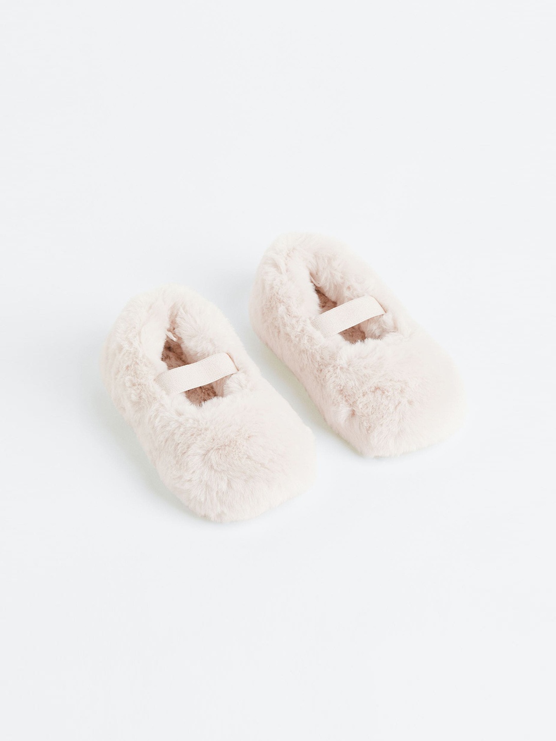 

H&M Girls Fluffy Ballet Slippers, Beige