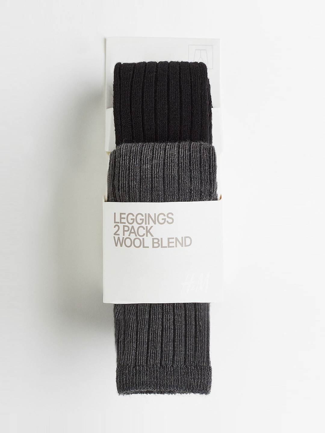 

H&M Boys Pack Of 2 Wool-Blend Leggings, Black