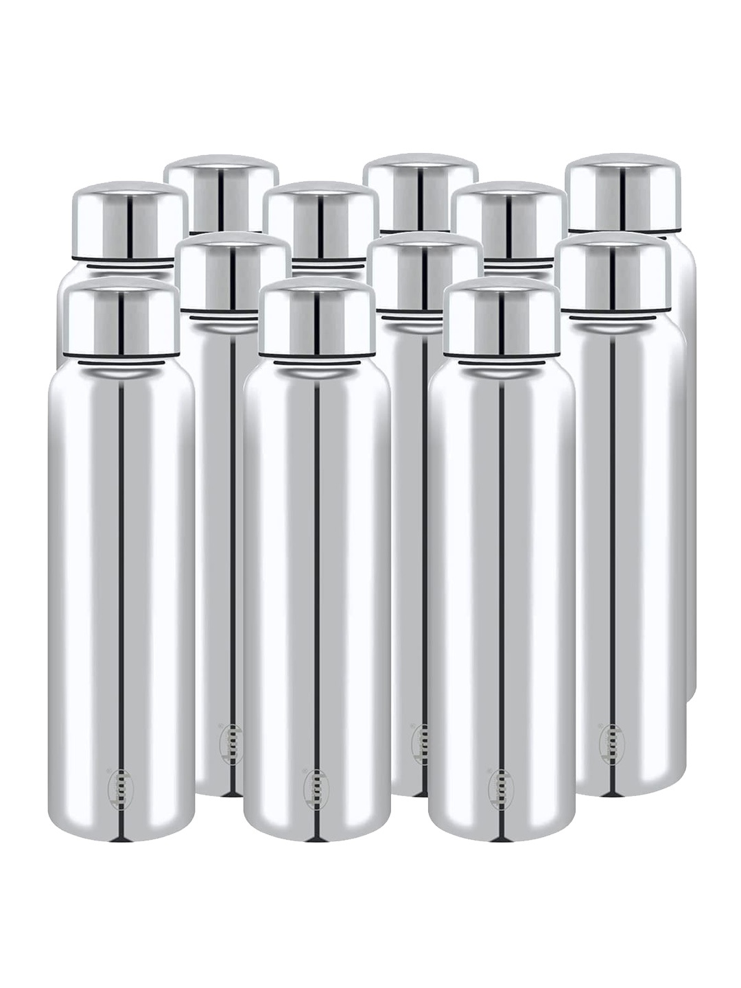 

TRM Stainless Steel 12 Pieces Single Wall Vacuum Water Bottles 1 L Each