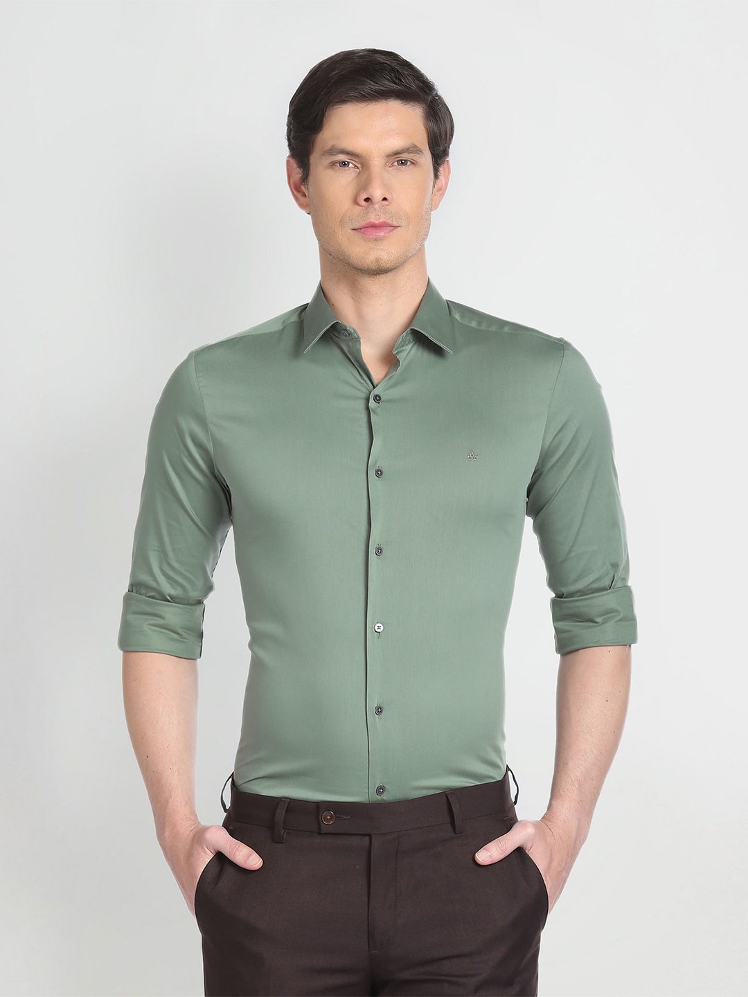 

Arrow New York Skinny Fit Formal Shirt, Green