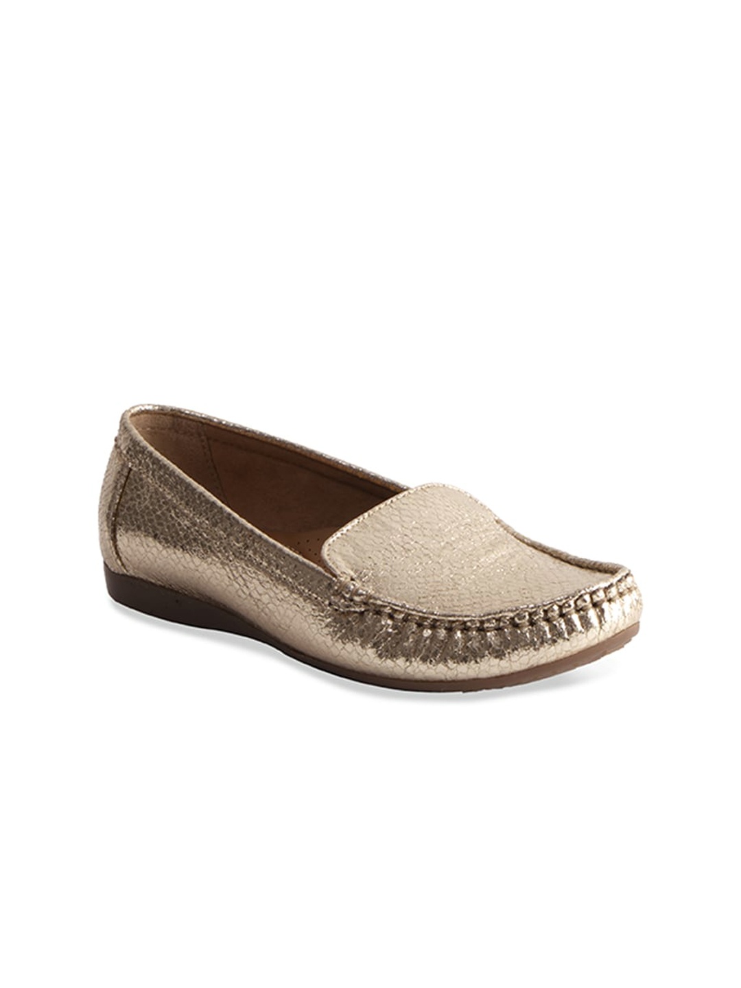 

ERIDANI Dakota Round Toe Ballerinas, Gold