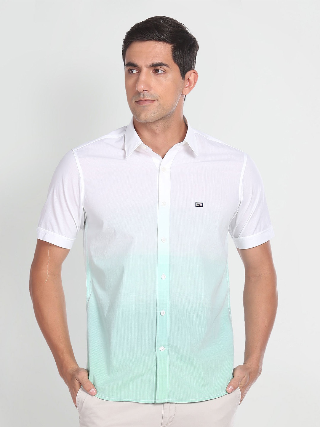 

Arrow Sport Ombre Classic Cotton Casual Shirt, Green