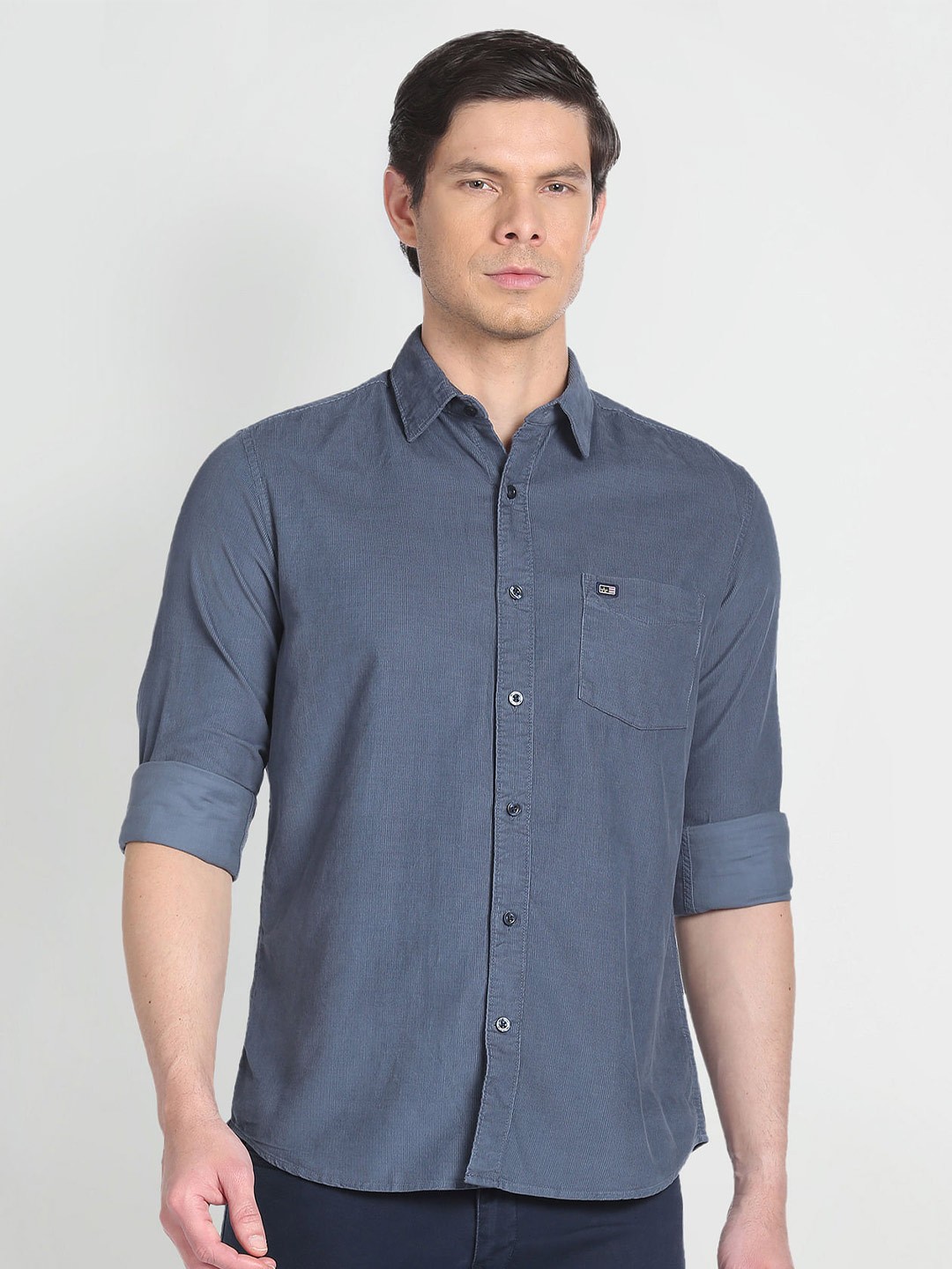 

Arrow Sport Men Slim Fit Casual Pure Cotton Shirt, Grey