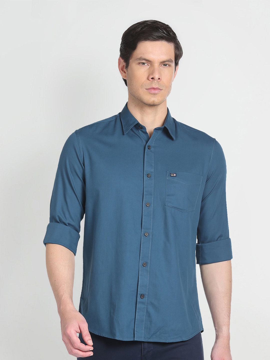 

Arrow Sport Spread Collar Slim Fit Casual Shirt, Blue