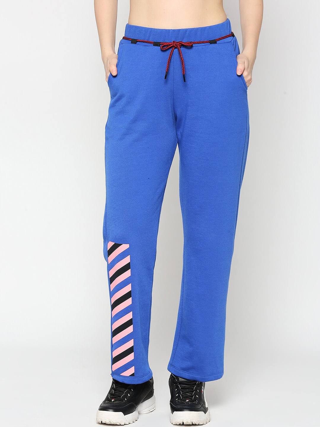 

Being Human Women Cotton Regular Track Pants, Blue