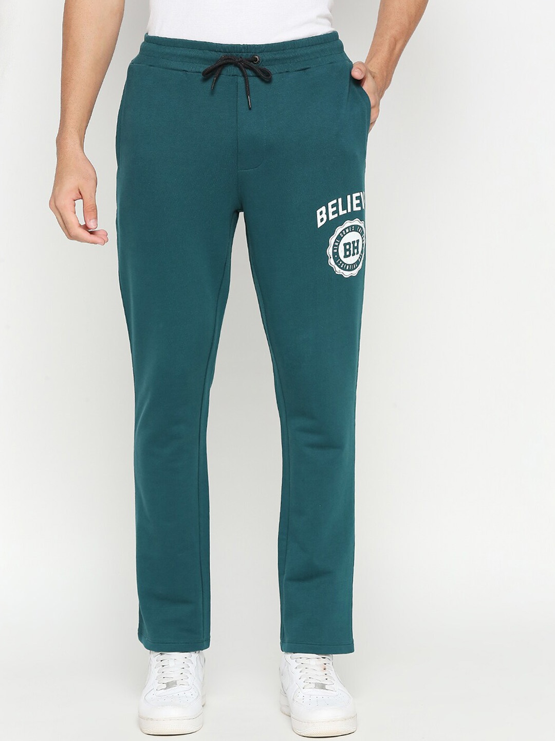 

Being Human Men Mid-Rise Track Pants, Green