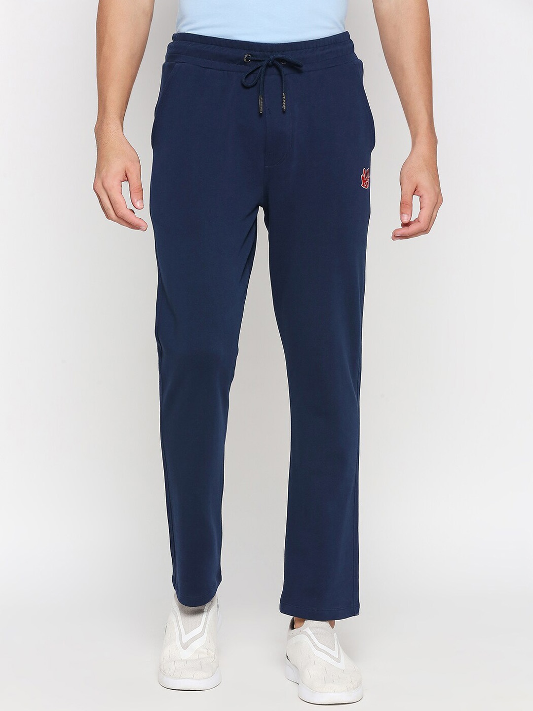 

Being Human Men Mid-Rise Cotton Track Pants, Blue
