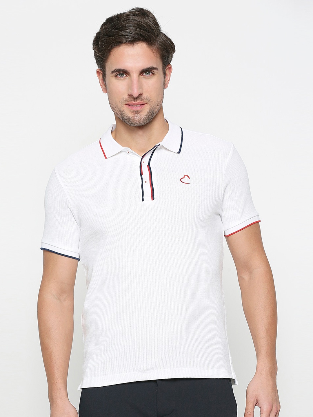 

Being Human Polo Collar Casual T-shirt, White