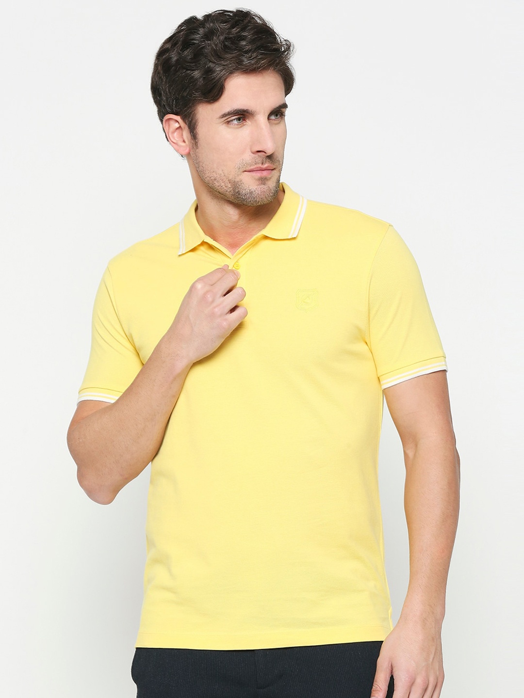 

Being Human Polo Collar Regular Fit Cotton Regular T-shirt, Yellow