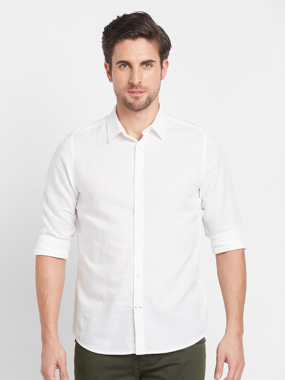 

Being Human Spread Collar Regular Fit Cotton Regular T-shirt, White