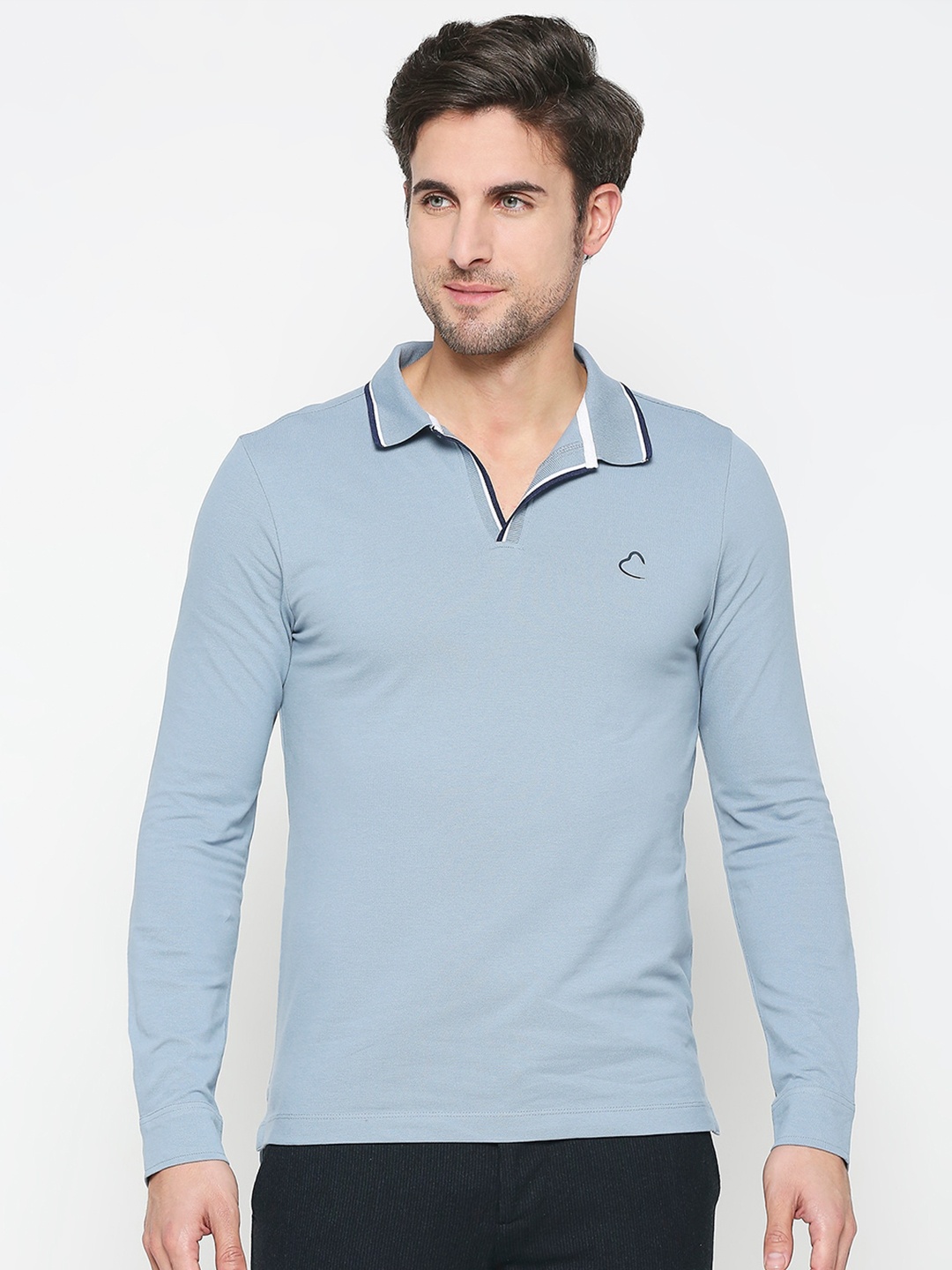 

Being Human Polo Collar Regular Fit Cotton Regular T-shirt, Blue