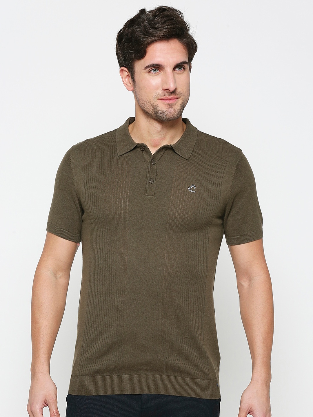 

Being Human Self Design Polo Collar Regular Fit Cotton Regular T-shirt, Green