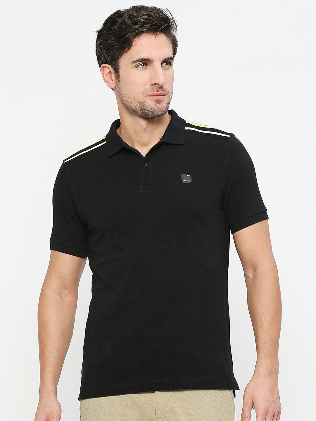 

Being Human Polo Collar T-shirt, Black