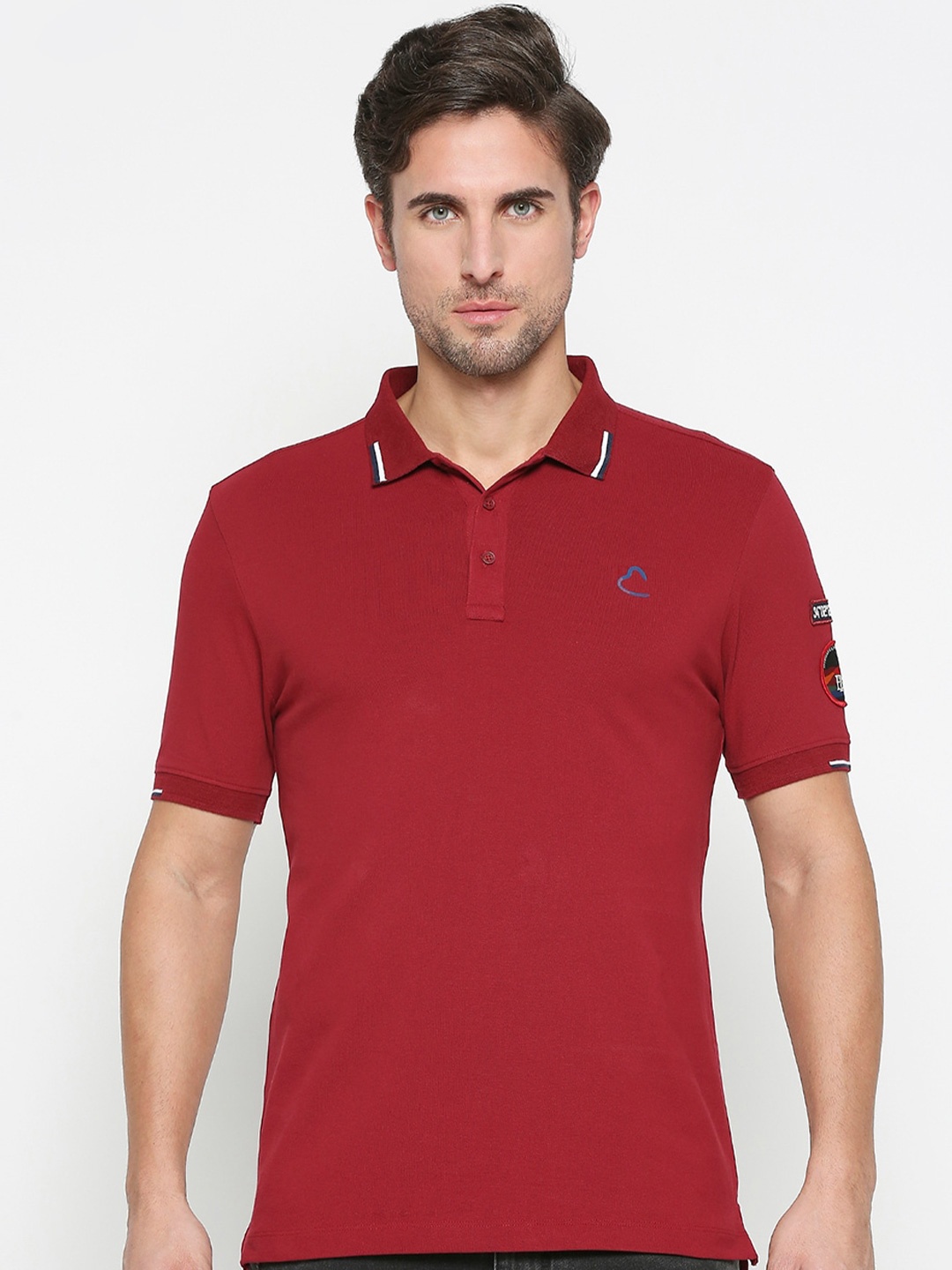 

Being Human Polo Collar T-shirt, Red