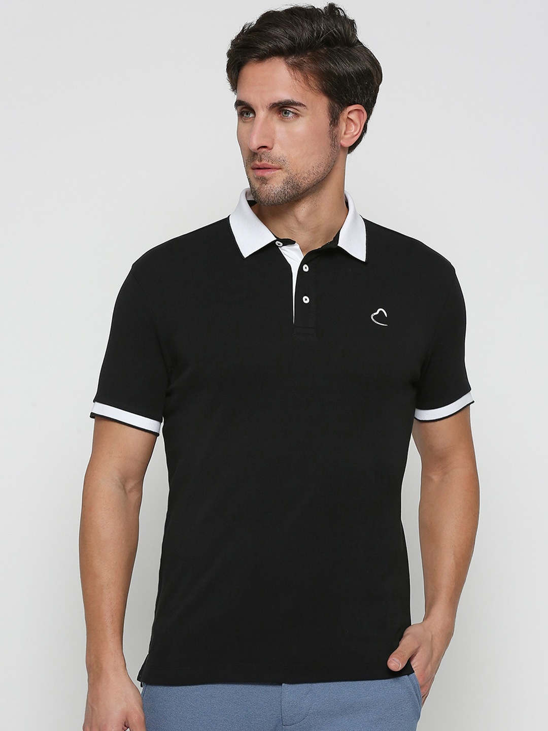 

Being Human Polo Collar T-shirt, Black