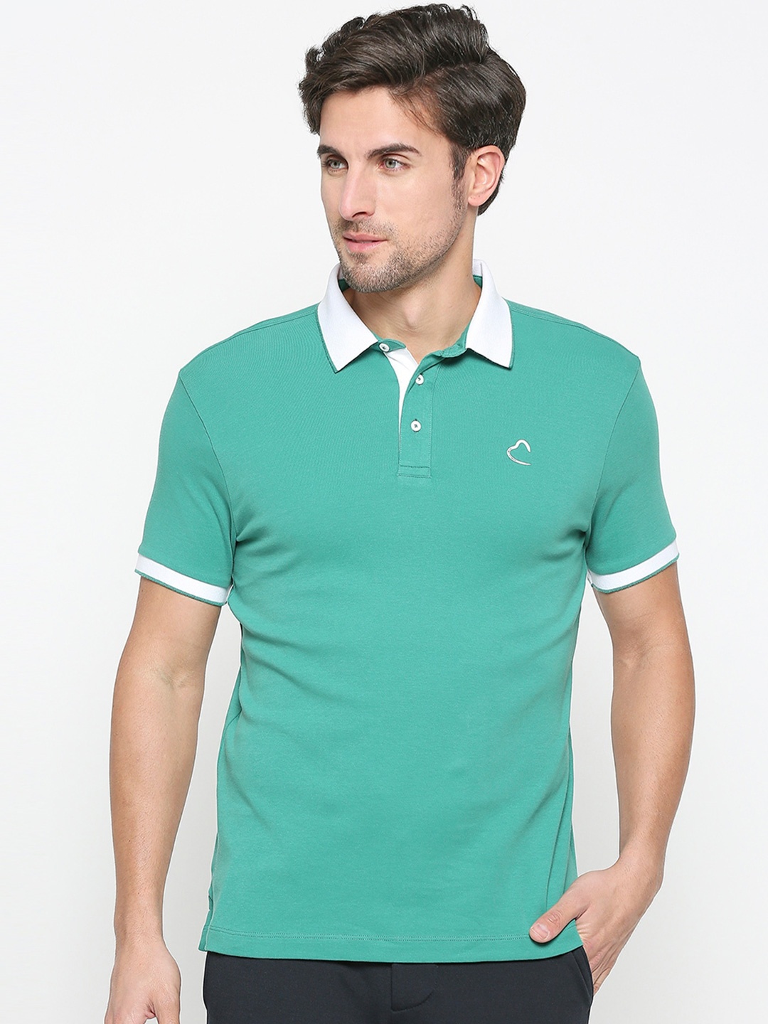 

Being Human Polo Collar T-shirt, Green