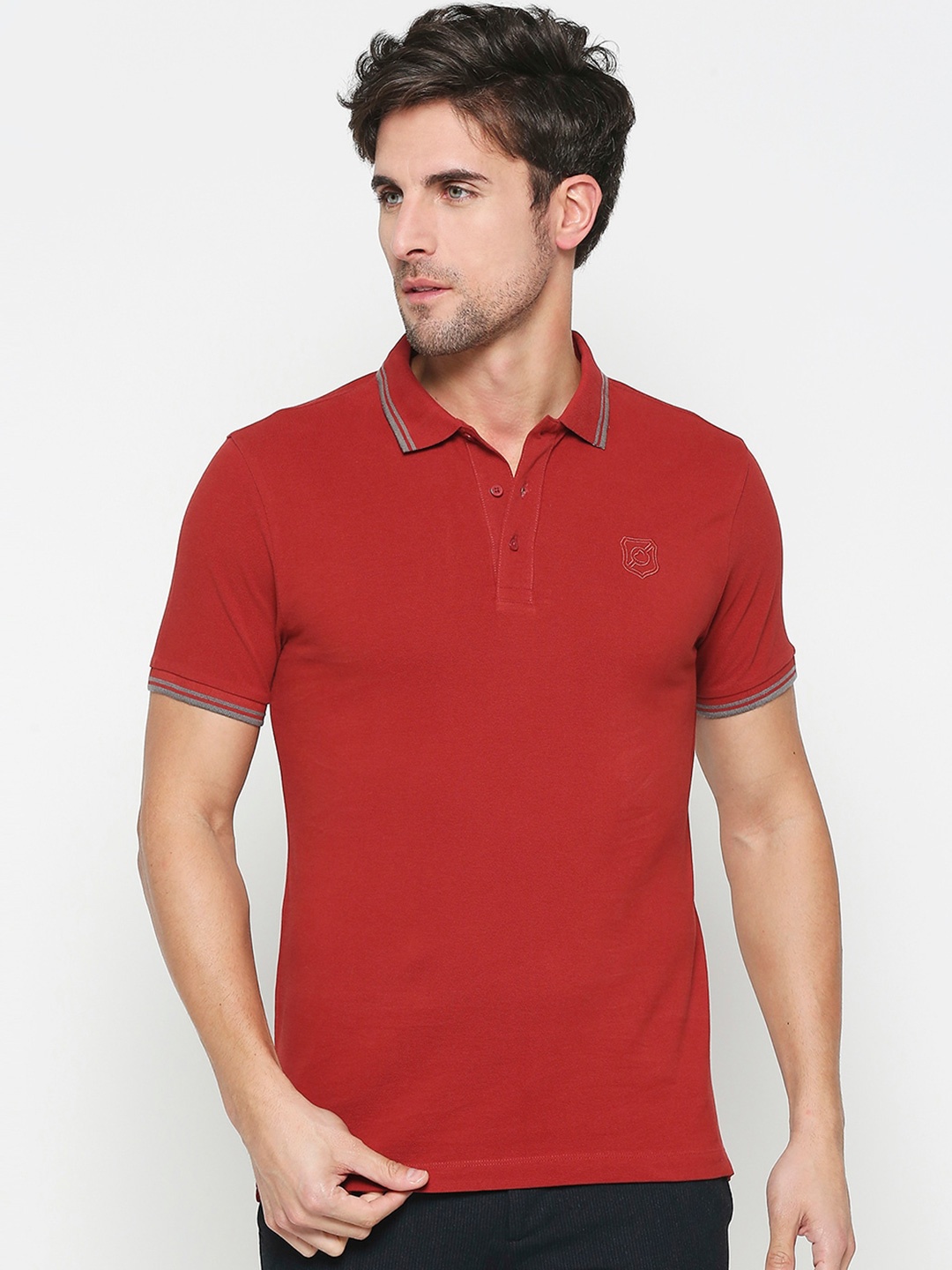 

Being Human Polo Collar T-shirt, Red