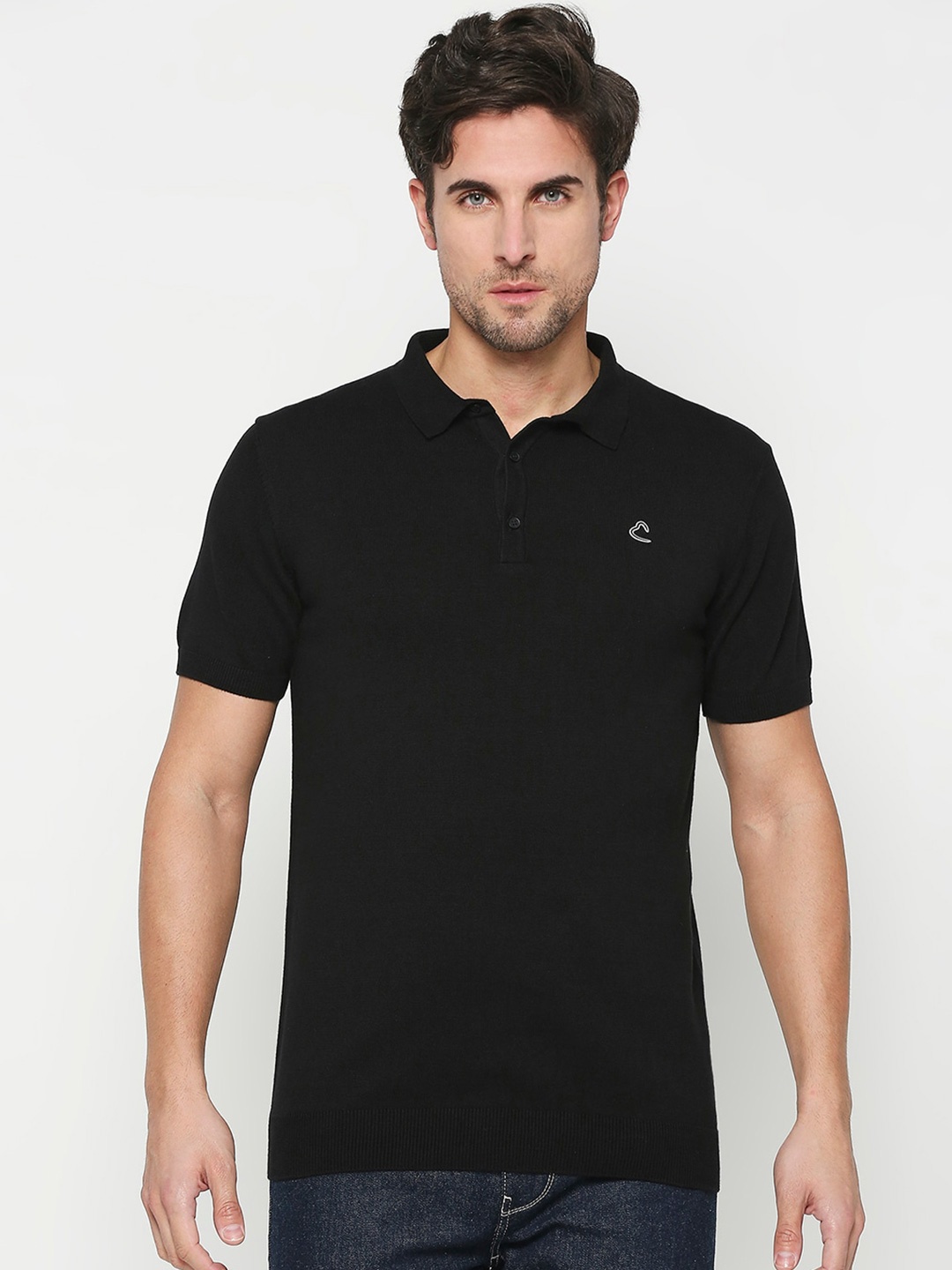 

Being Human Polo Collar Casual T-shirt, Black