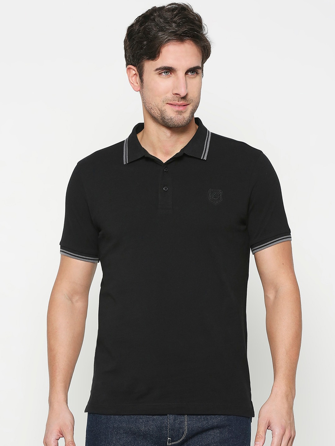 

Being Human Polo Collar Casual T-shirt, Black