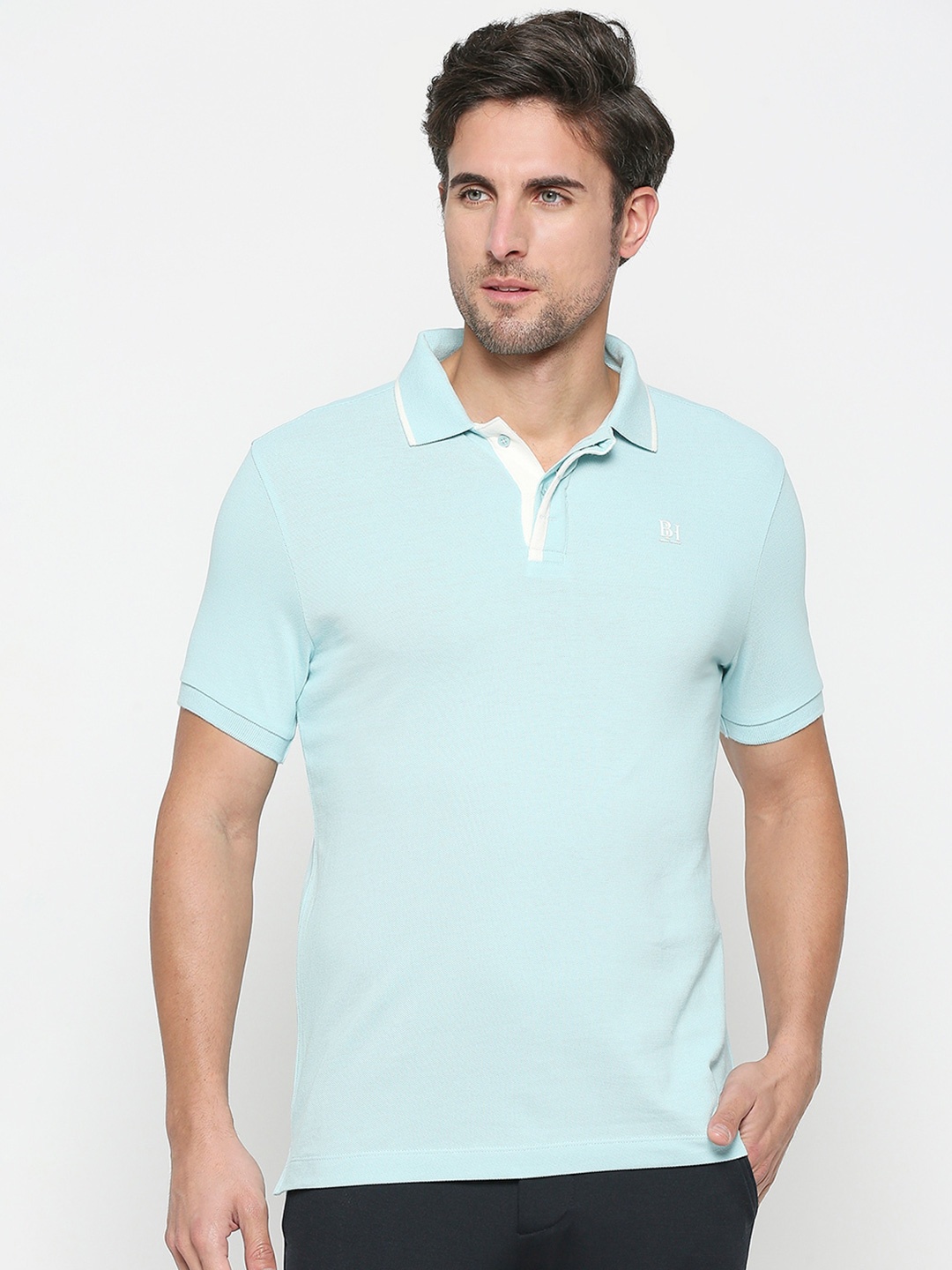 

Being Human Polo Collar Casual T-shirt, Blue