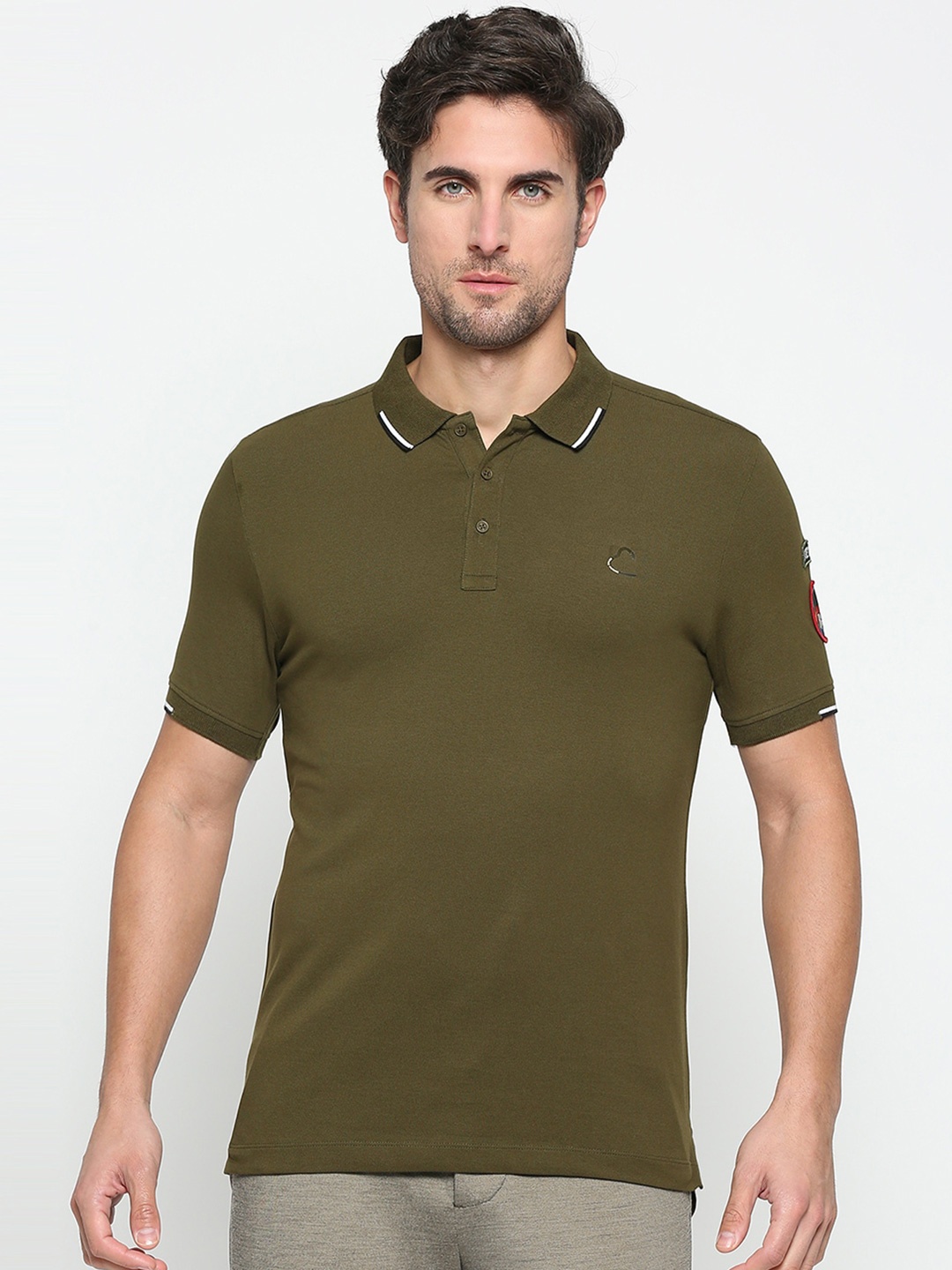 

Being Human Polo Collar Casual T-shirt, Green