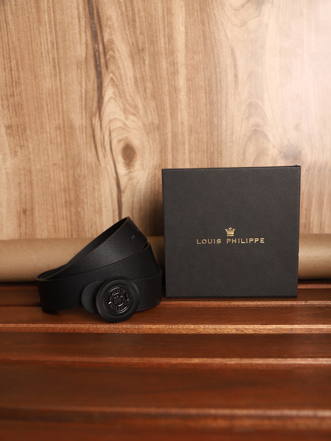 

Louis Philippe Sport Men Leather Belt, Black