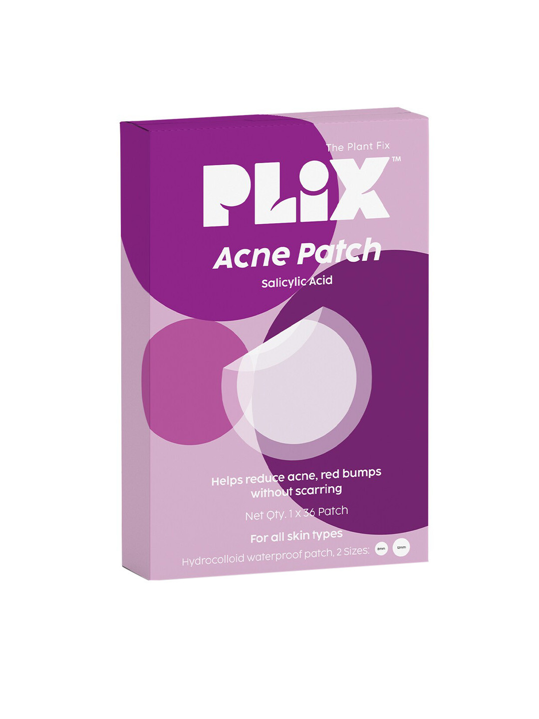 

PLIX THE PLANT FIX Acne Patches With Salicylic Acid For Reducing Active Acne - 36 Patches, Purple