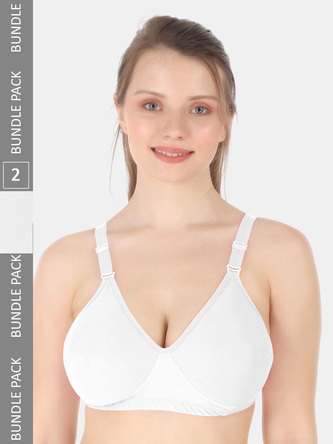 

Tweens Pack Of 2 Full Coverage Everyday Bras With All Day Comfort, White