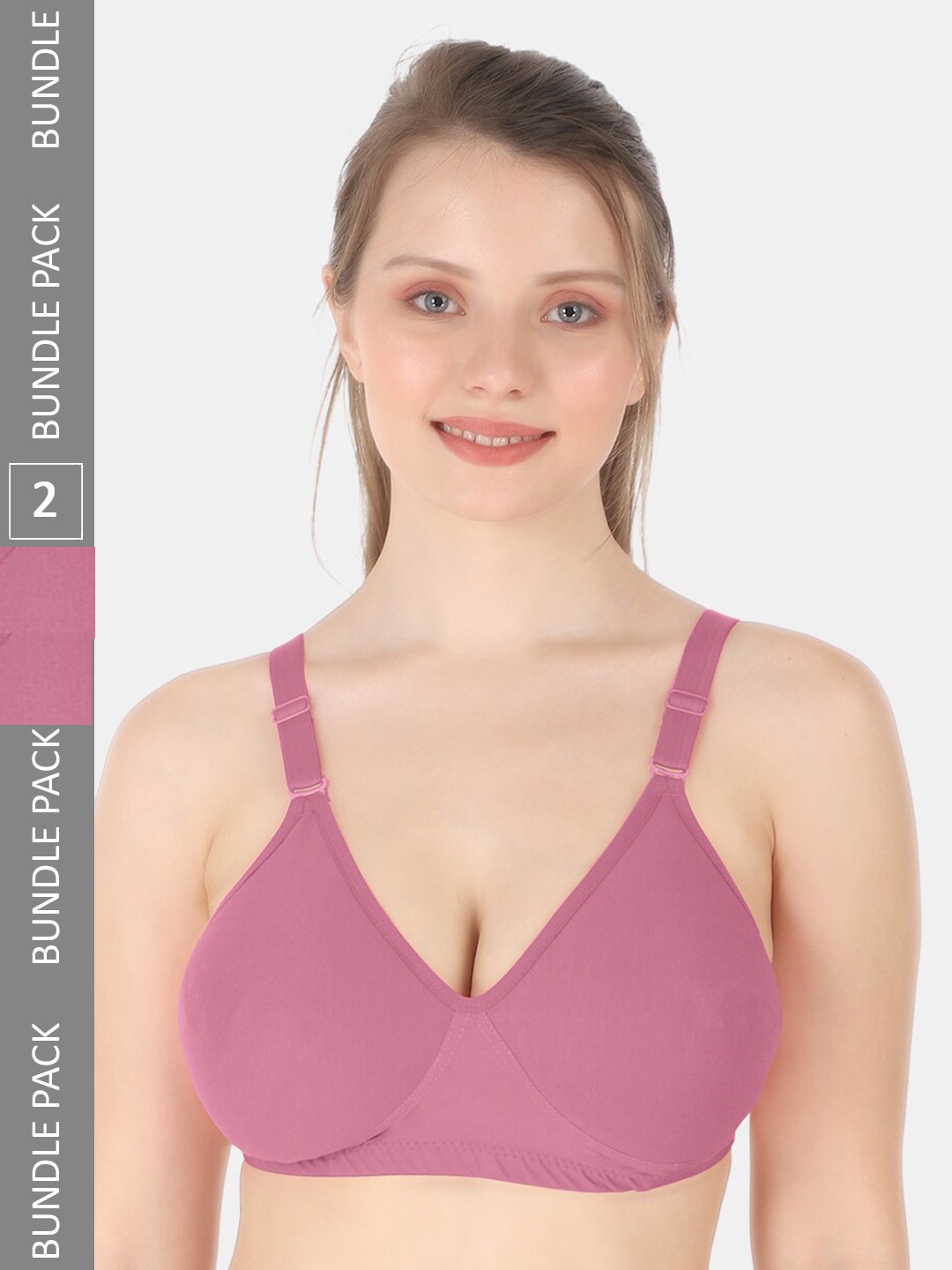 

Tweens Pack Of 2 Full Coverage Everyday Bras With All Day Comfort, Purple