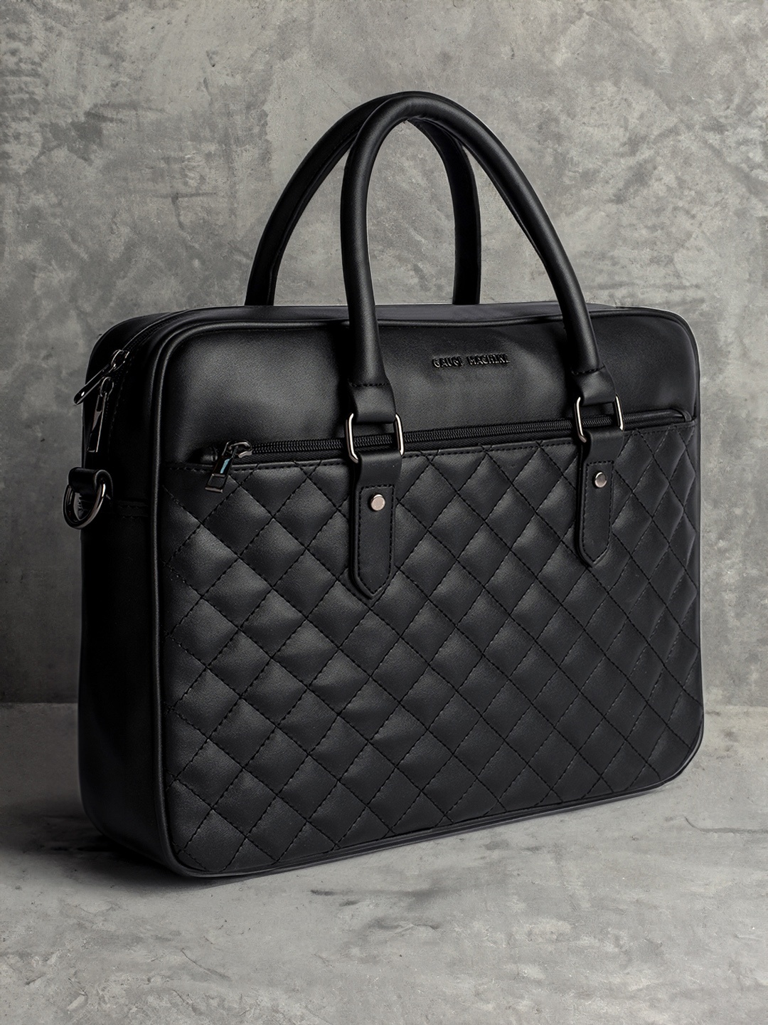 

Gauge Machine 16" Black Quilted Laptop Bag