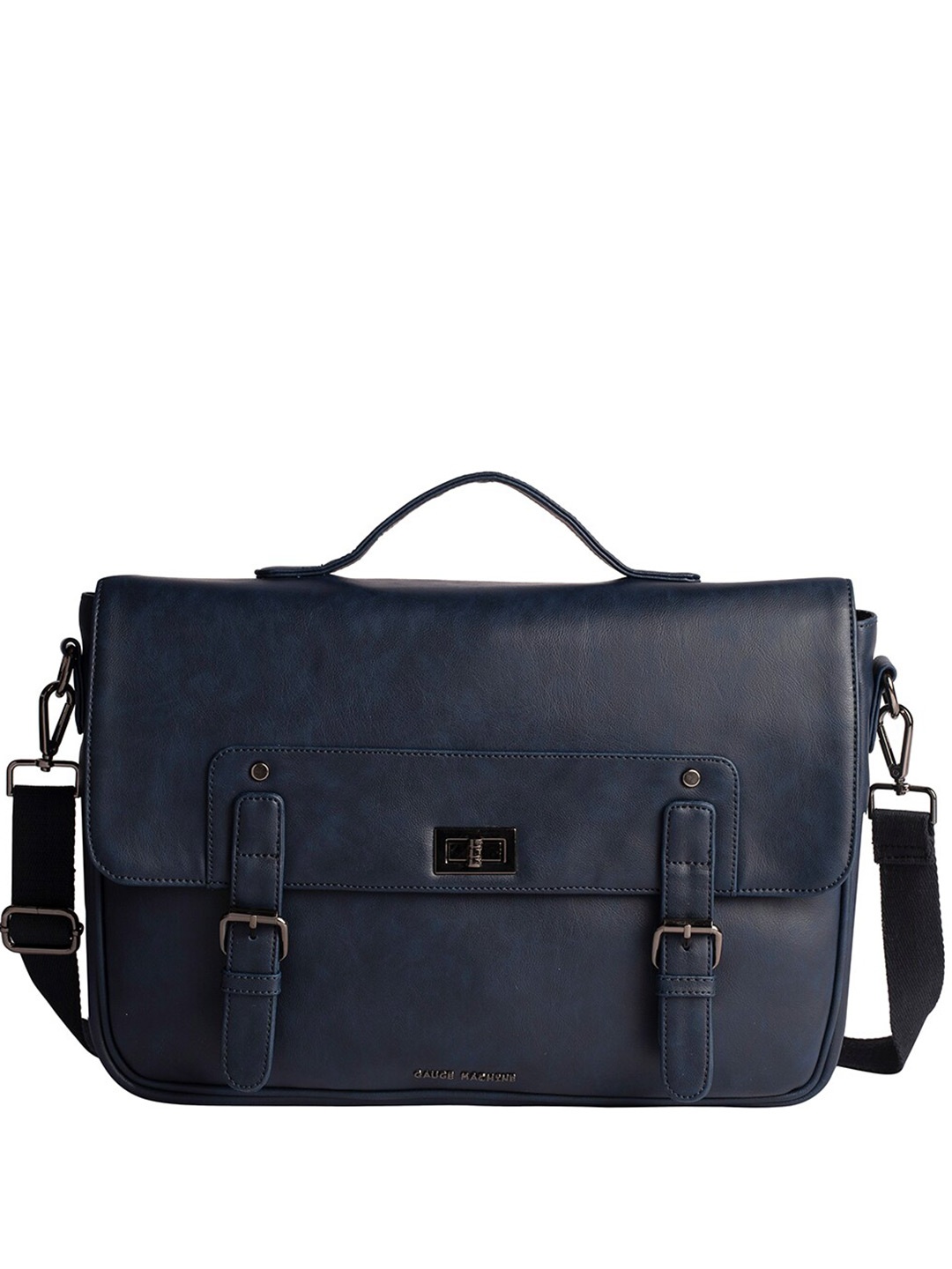 

Gauge Machine Unisex Leather Laptop Bag Up to 15 inch, Navy blue
