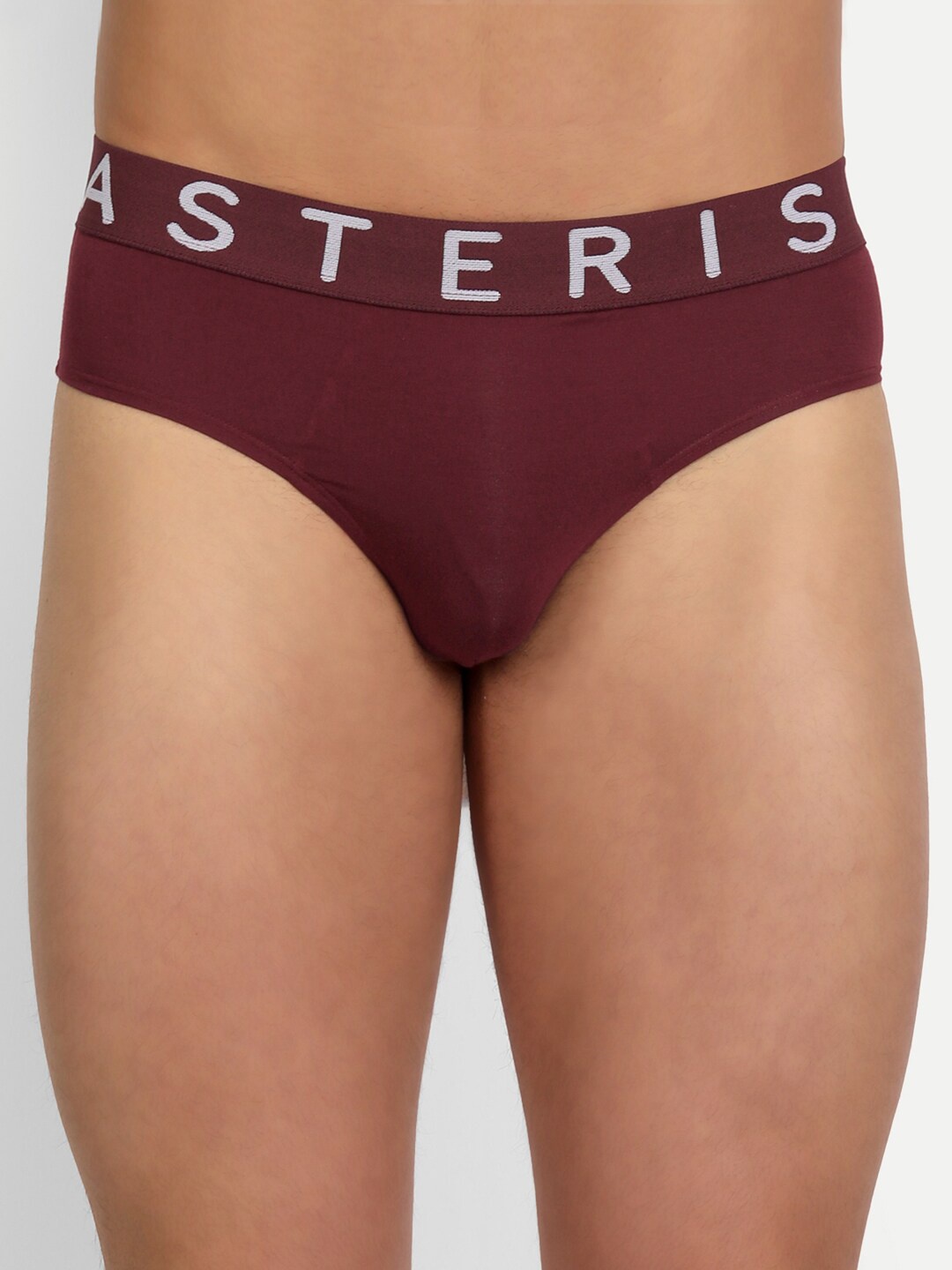 

Asterisk Mid-Rise Anti Microbial Basic Briefs MBR-P4_BUR-S-04, Maroon