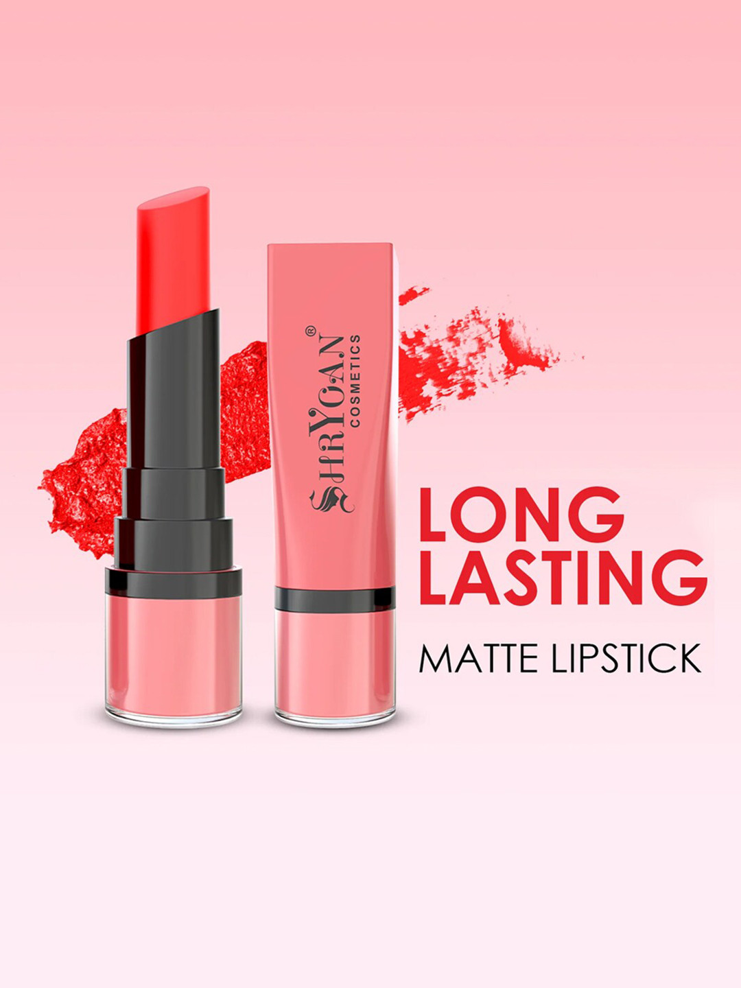 

SHRYOAN Set Of 3 Matte Weightless Bullet Lipstick-4.2g Each-Rangy Red-Rosewood-Sheer Nude, Multi