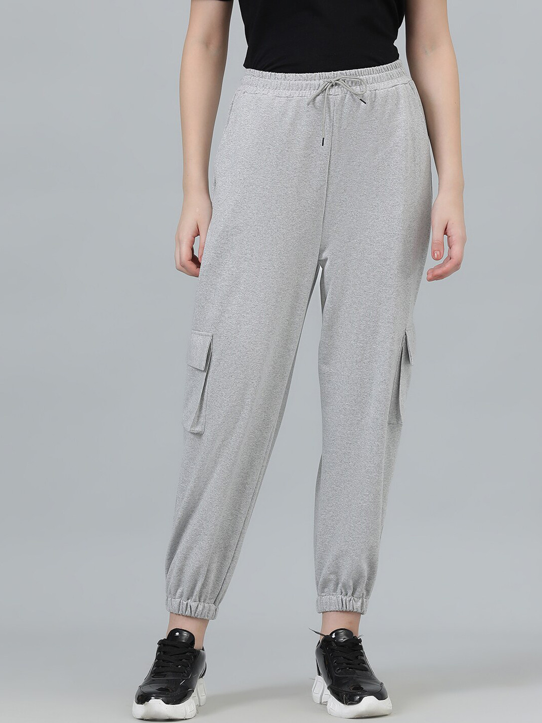 

Kotty Women Cotton Relaxed Fit Joggers, Grey