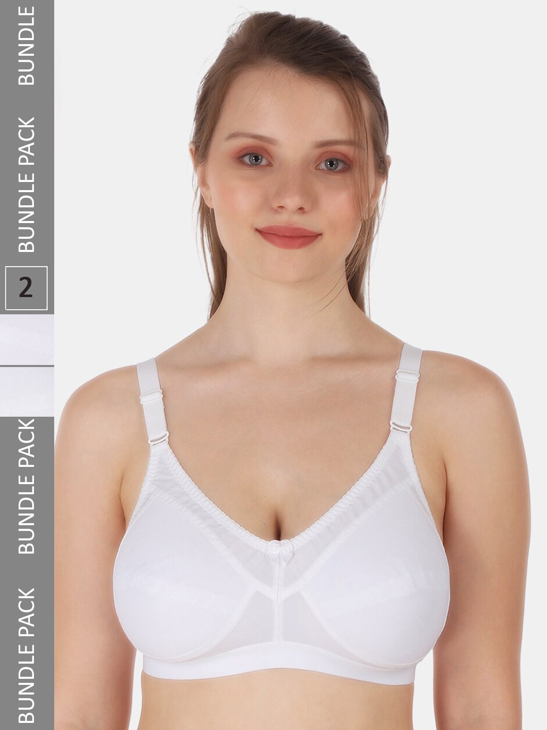 

Tweens Pack Of 2 Medium Coverage Minimizer Bras With All Day Comfort, White