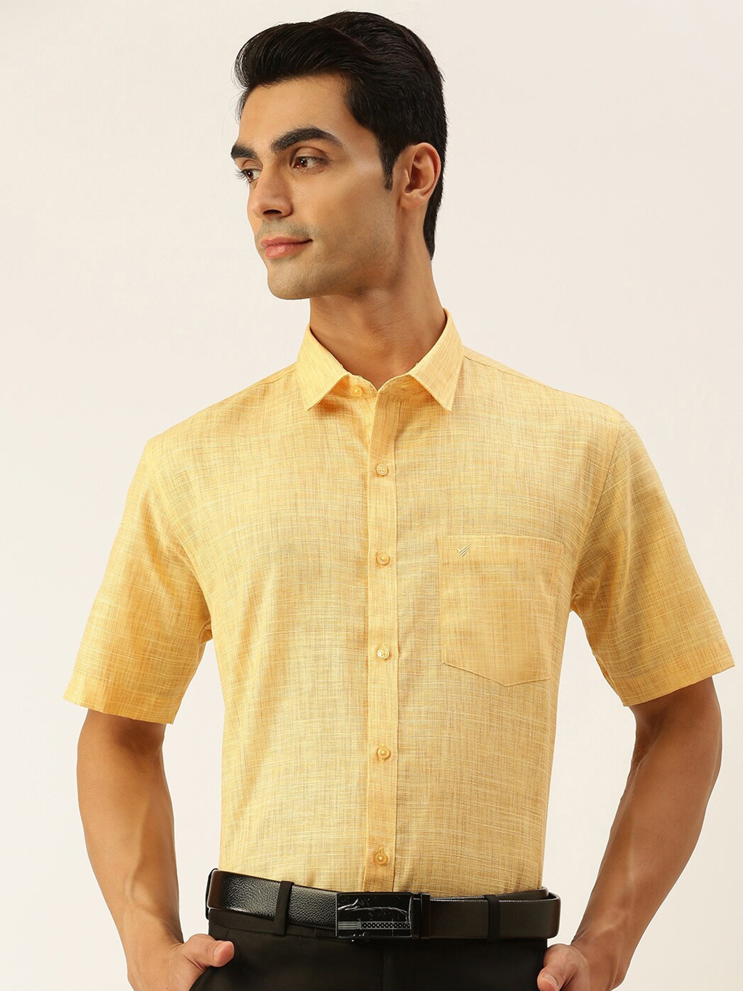 

Viveagham Smart Cotton Formal Shirt, Yellow