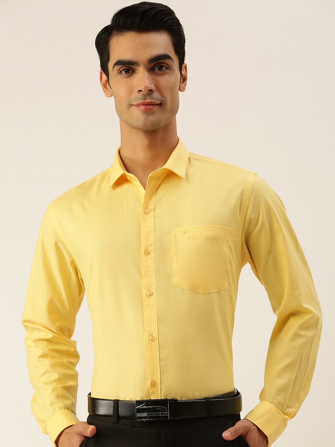 

Viveagham Smart Cotton Formal Shirt, Yellow