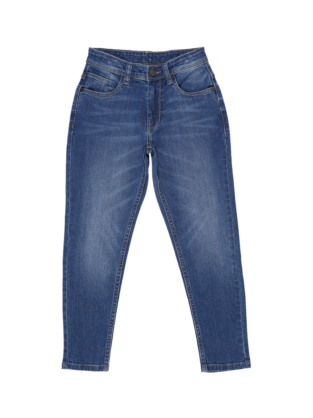 

HERE&NOW Boys Slim Fit Light Fade Clean Look Stretchable Jeans, Blue